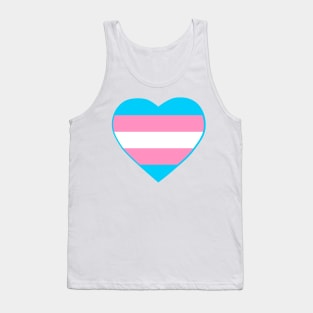 Pride Flag Heart Transgender Tank Top